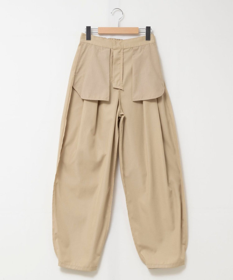 ウォッシャブルタックバレルチノパンツ