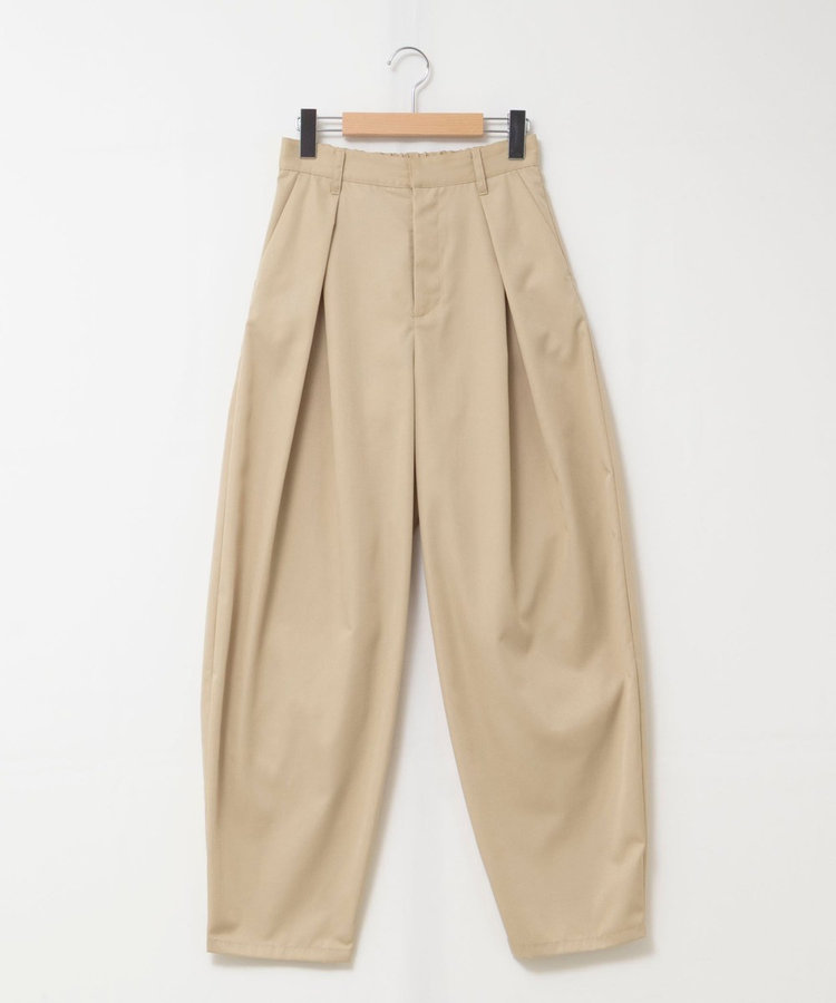 ウォッシャブルタックバレルチノパンツ