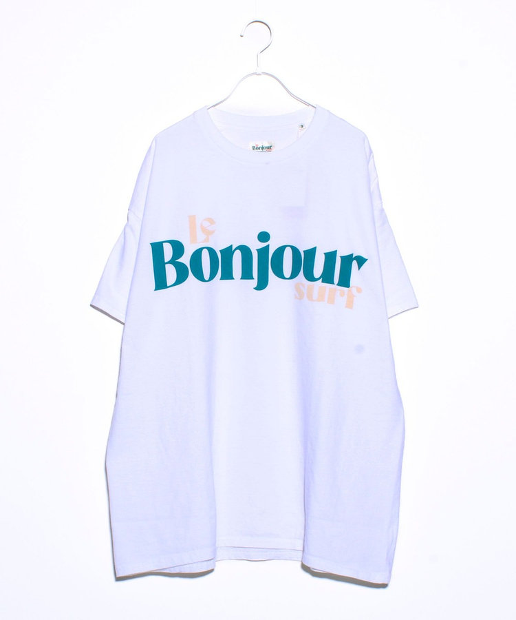 (30%OFFセール) Le Bonjour Surf ル ボンジュール サーフ ロゴ スタンダード クラックプリント Tシャツ LBJ-000-231002  (2023SS 春夏) 30%OFFセール) Le Bonjour Surf ル ボンジュール サーフ ロゴ