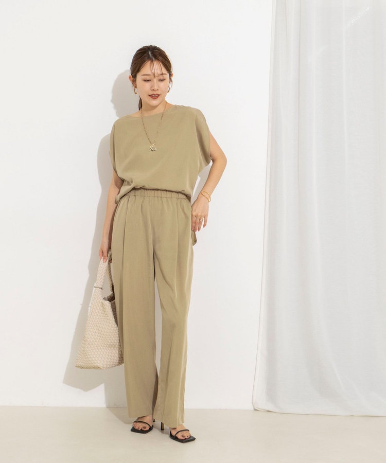 【WEB＆一部店舗限定】ウォッシャブルサンドウォッシュイージーワイドパンツ