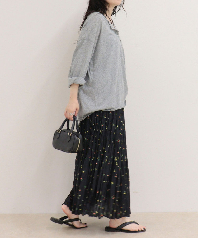 ヘンリー2WAYルーズロンTシャツ