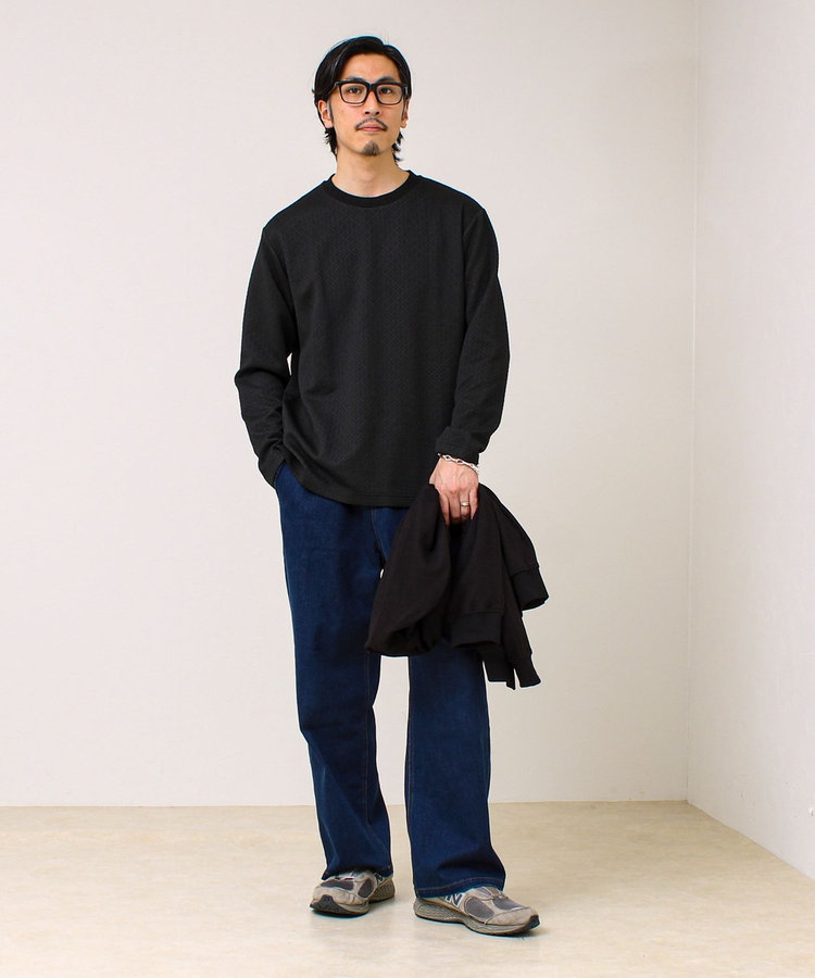 【素材で魅せる】フクレリンクスジャガードロンT