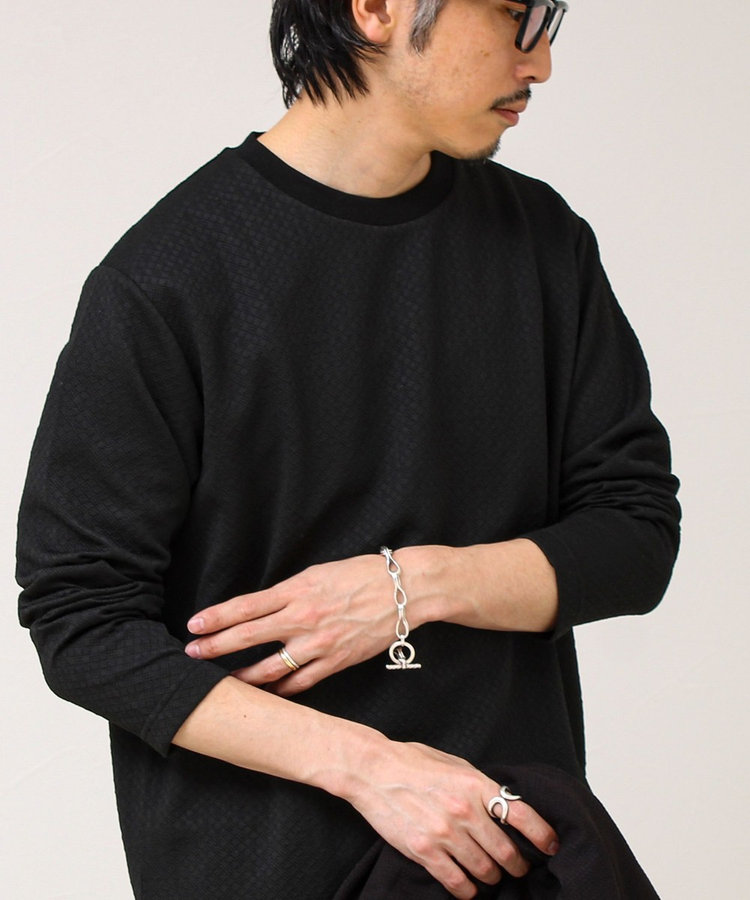 【素材で魅せる】フクレリンクスジャガードロンT