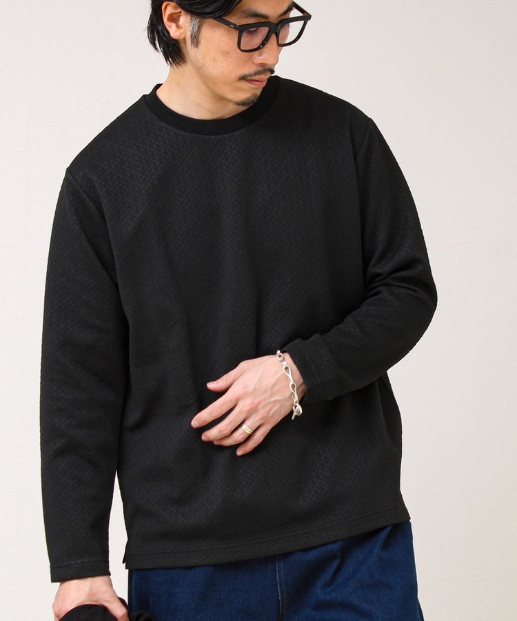 【素材で魅せる】フクレリンクスジャガードロンT