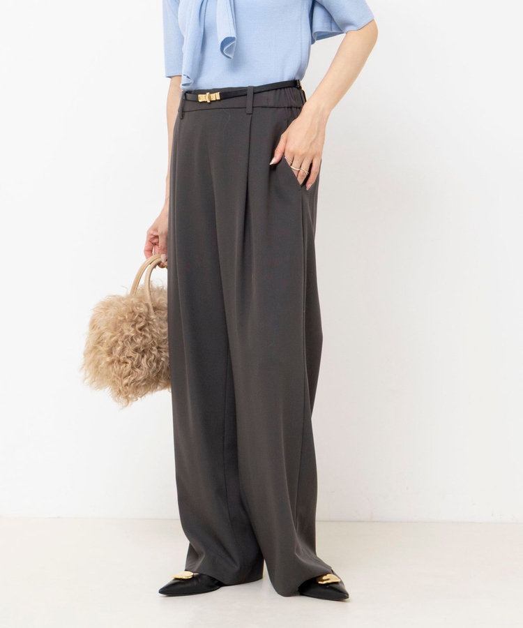 ウォッシャブルカルゼイージーワイドパンツ
