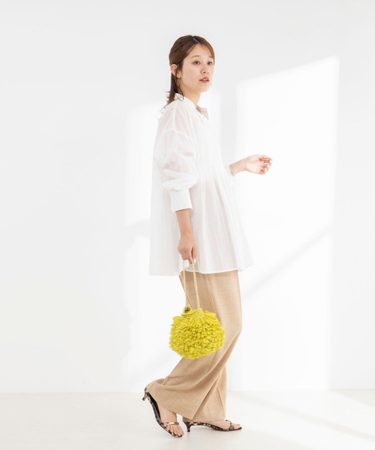 【WEB＆一部店舗限定】【BECシリーズ】綿ボイルピンタックオーバーシャツ