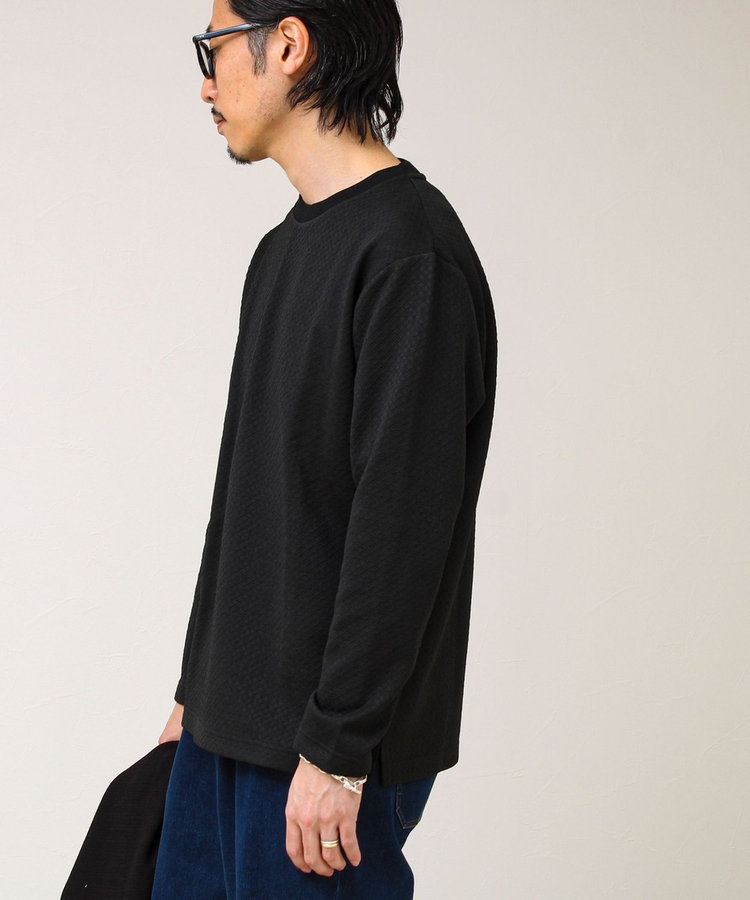【素材で魅せる】フクレリンクスジャガードロンT