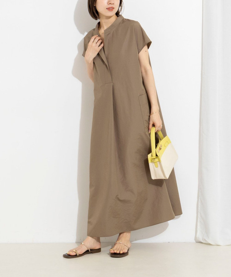【WEB＆一部店舗限定カラー】ウォッシャブルエクセルテックタンブラースタンドカラースキッパーワンピース