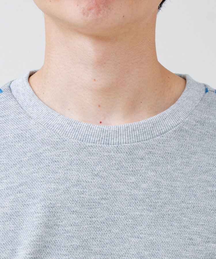 【セットアップ対応】カルゼラダーステッチ クルーネックTシャツ