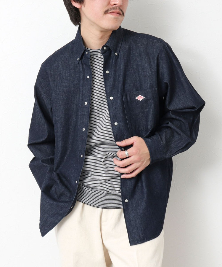 DANTON/ダントン】DOT BUTTON B.D. SHIRT LS 25SS（5-0619-1-51