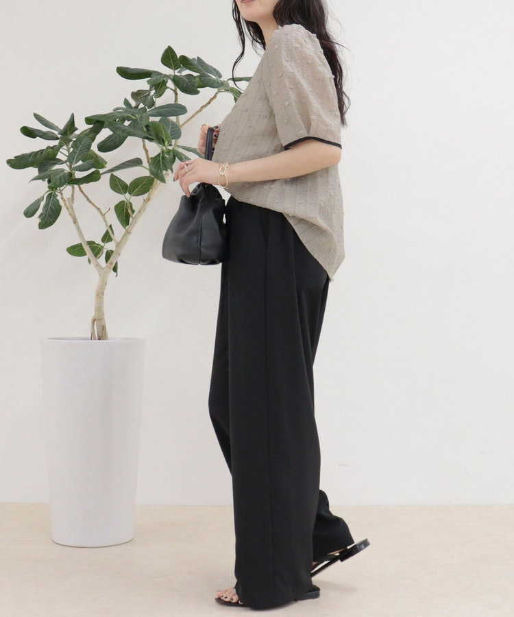 ［WEB限定 SPECIAL SALE！］【接触冷感】《低身長サイズ34有り》ドライポリイージーセミワイドパンツ