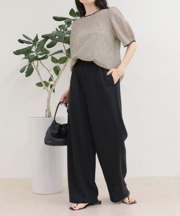 ［WEB限定 SPECIAL SALE！］【接触冷感】《低身長サイズ34有り》ドライポリイージーセミワイドパンツ