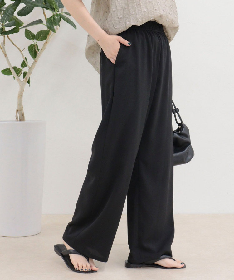 ［WEB限定 SPECIAL SALE！］【接触冷感】《低身長サイズ34有り》ドライポリイージーセミワイドパンツ