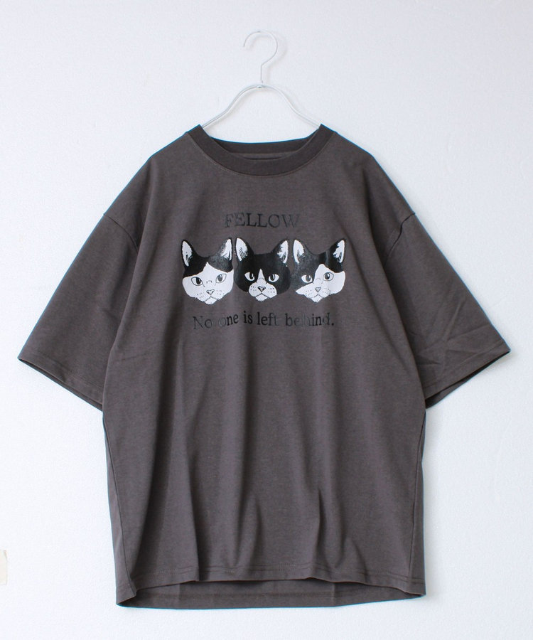 【FREDYMAC/フレディマック】度詰め天竺CAT&DOG前後TEE