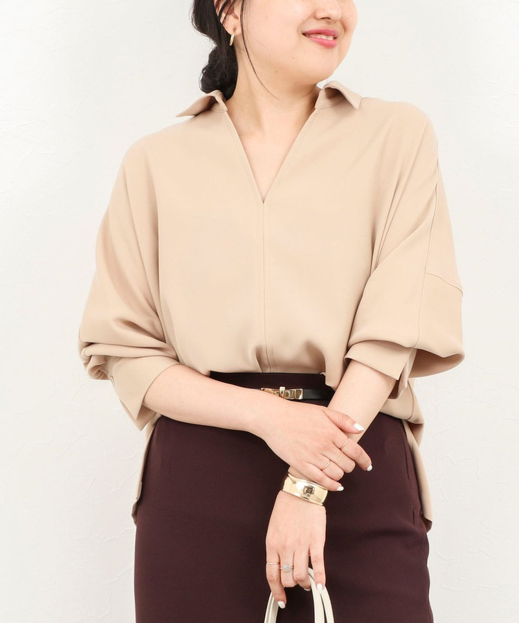 【一部WEB限定カラーアイテム】《セットアップ対応》ウォッシャブルツイルスキッパーシャツ