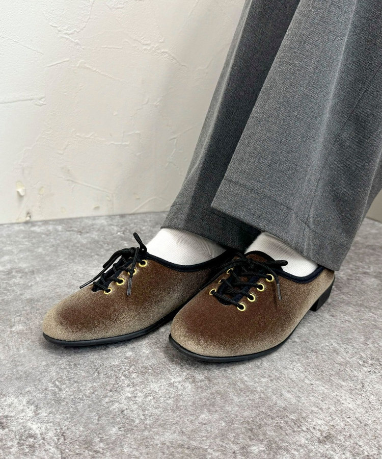 JAVERFLEX /ジャバフレックス】ベロアレースアップシューズ（4-0506-6