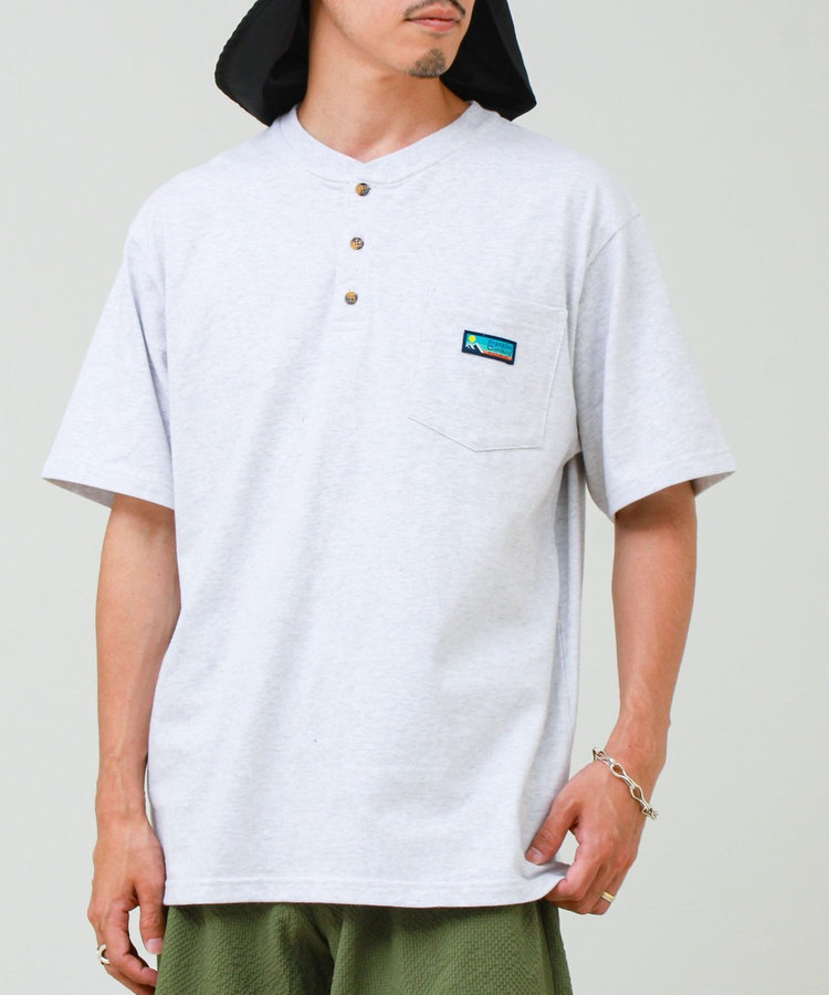 【Franklin Climbing/フランクリンクライミング】ヘンリーネックラベルTシャツ