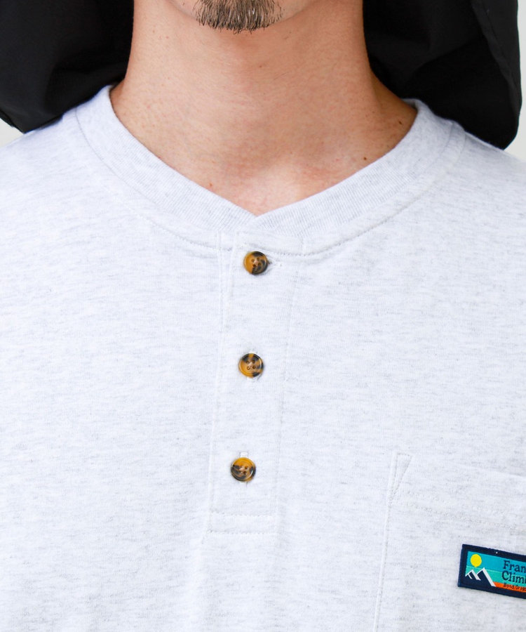 【Franklin Climbing/フランクリンクライミング】ヘンリーネックラベルTシャツ