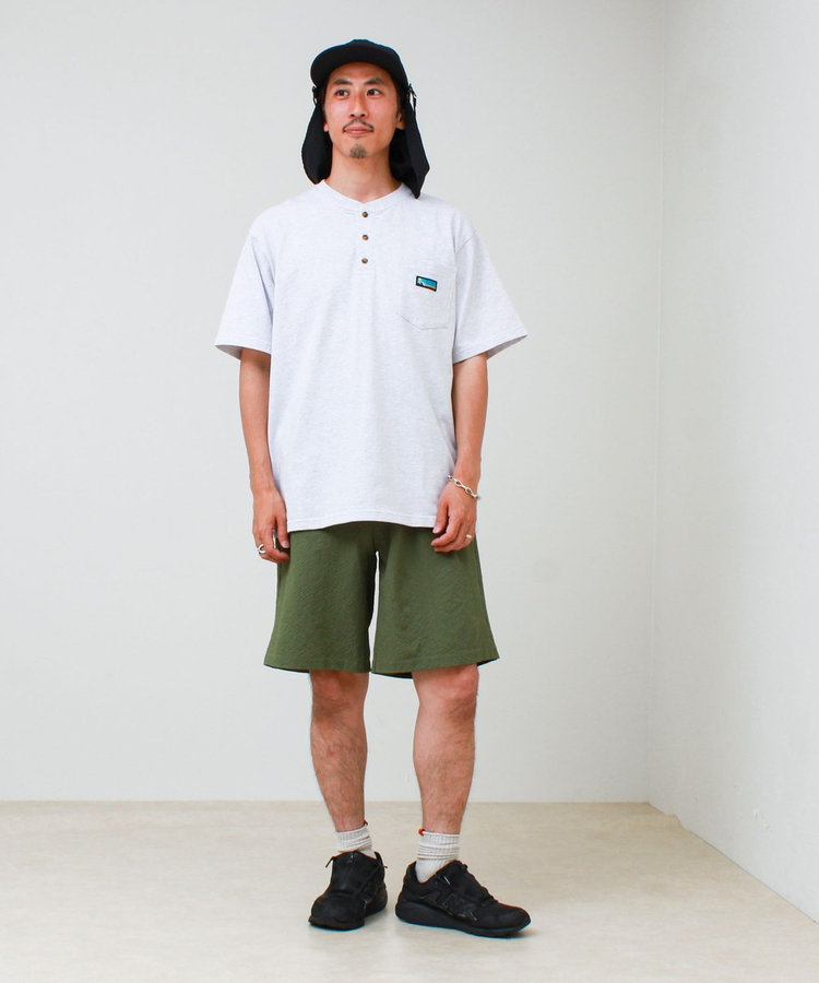 【Franklin Climbing/フランクリンクライミング】ヘンリーネックラベルTシャツ