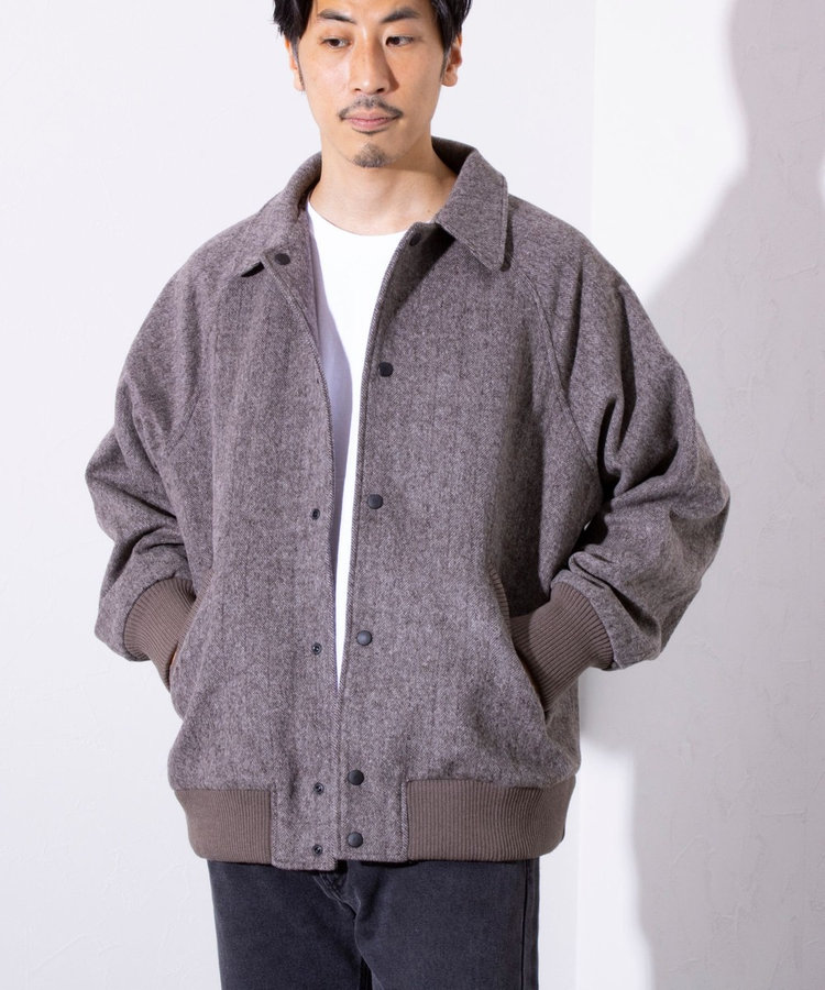 BASISBROEK/バージスブルック】ヘリンボーンウールメルトン