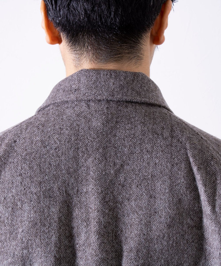 BASISBROEK/バージスブルック】ヘリンボーンウールメルトン