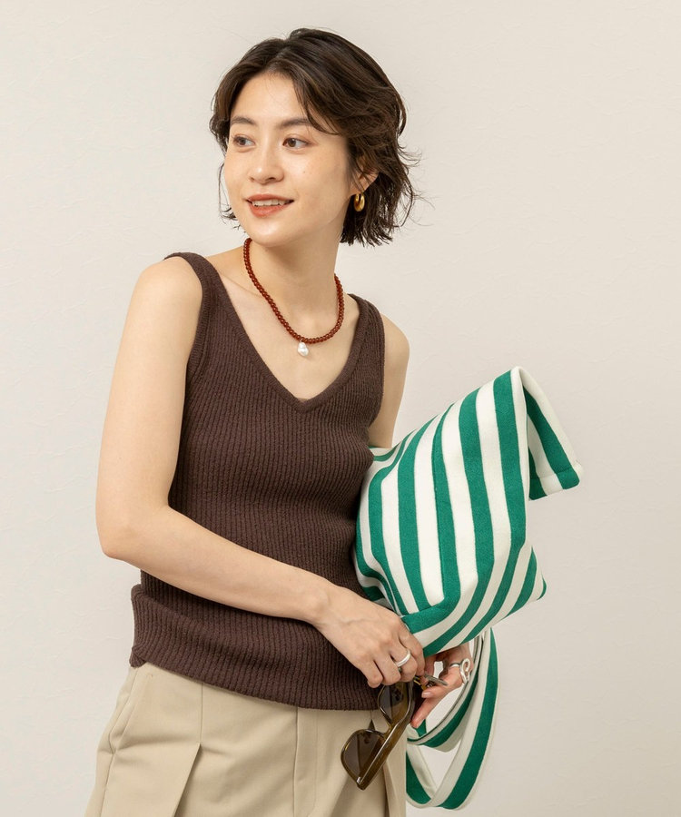 ［WEB限定 SPECIAL SALE！］【MAQWEL/マクウェル】《手洗い可能》ブークレタンクトップ