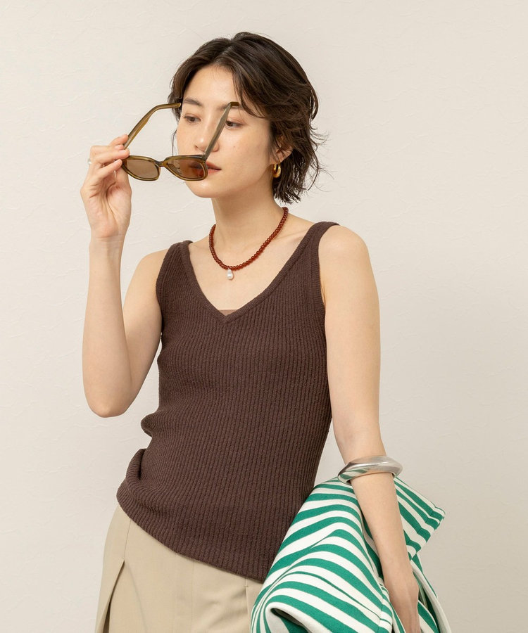 ［WEB限定 SPECIAL SALE！］【MAQWEL/マクウェル】《手洗い可能》ブークレタンクトップ