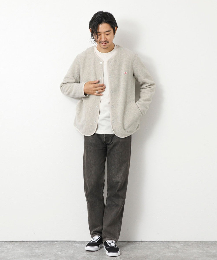 DANTON/ダントン】JD-8939 FLEECE COLLARLESS JACKET 25AW（5-0619-5