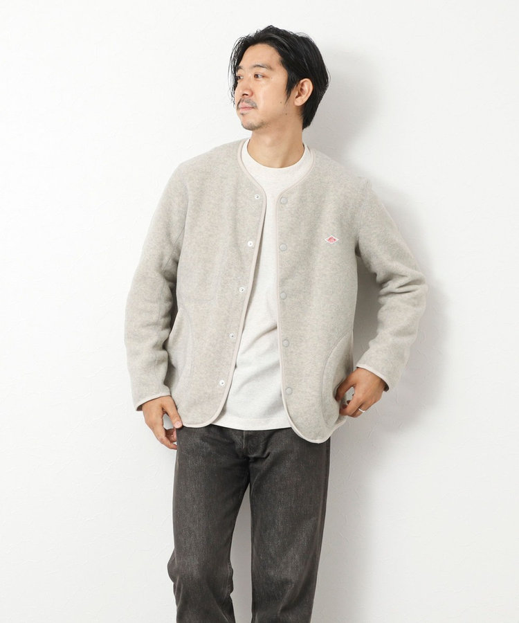DANTON/ダントン】JD-8939 FLEECE COLLARLESS JACKET 25AW（5-0619-5