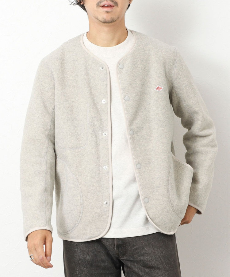 ひーこ_2点DANTON DANTON/ダントン】JD-8939 FLEECE COLLARLESS JACKET 25AW（5-0619-5