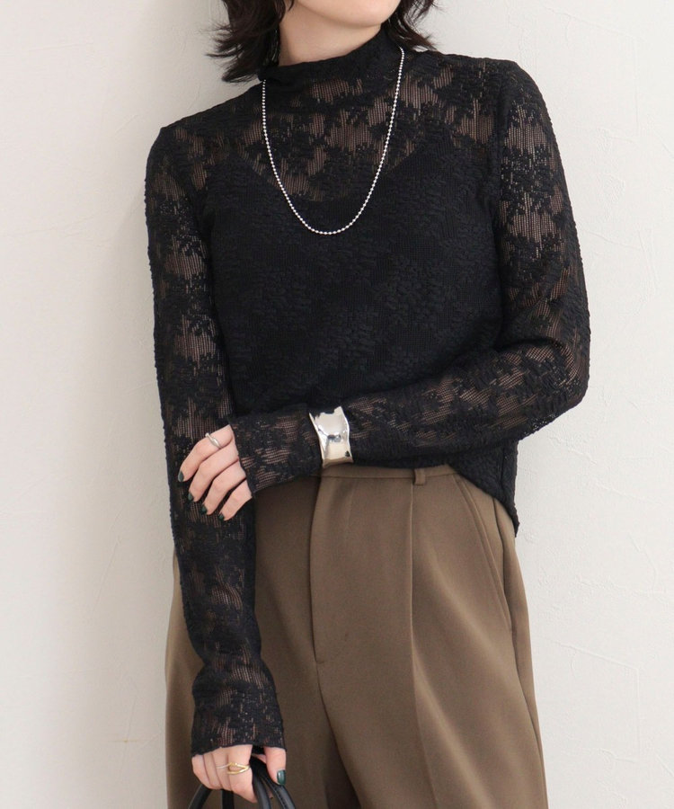 ［FREDY＆GLOSTER限定 TIME SALE！］ふくれJQDハイネックレースプルオーバー