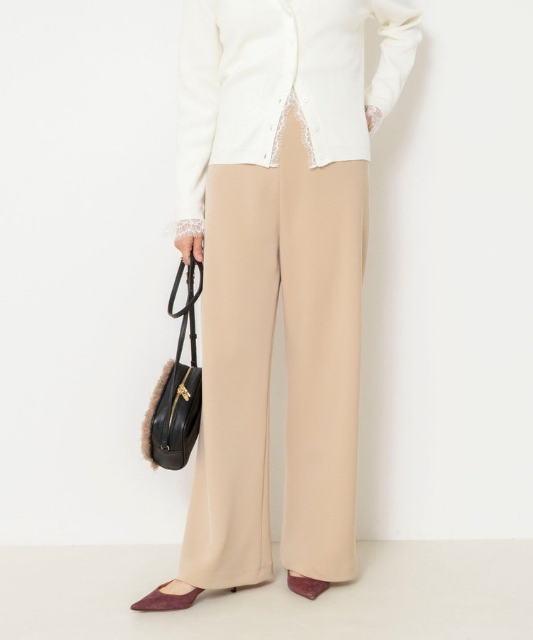 【NOLLEY’S mgr.松葉☆別注サイズ・一部WEB限定カラーアイテム】《セットアップ対応》ウォッシャブルツイルバイヤス美脚パンツ