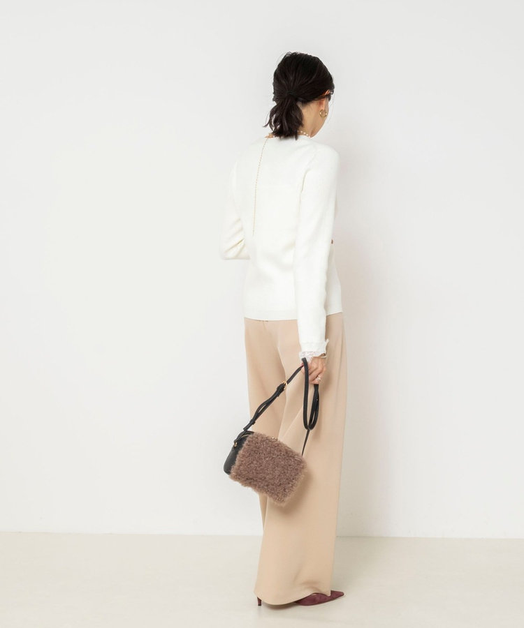 【NOLLEY’S mgr.松葉☆別注サイズ・一部WEB限定カラーアイテム】《セットアップ対応》ウォッシャブルツイルバイヤス美脚パンツ