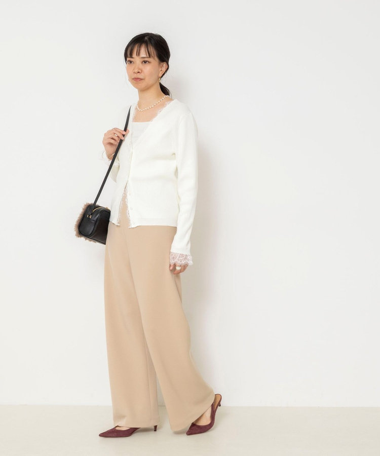 【NOLLEY’S mgr.松葉☆別注サイズ・一部WEB限定カラーアイテム】《セットアップ対応》ウォッシャブルツイルバイヤス美脚パンツ