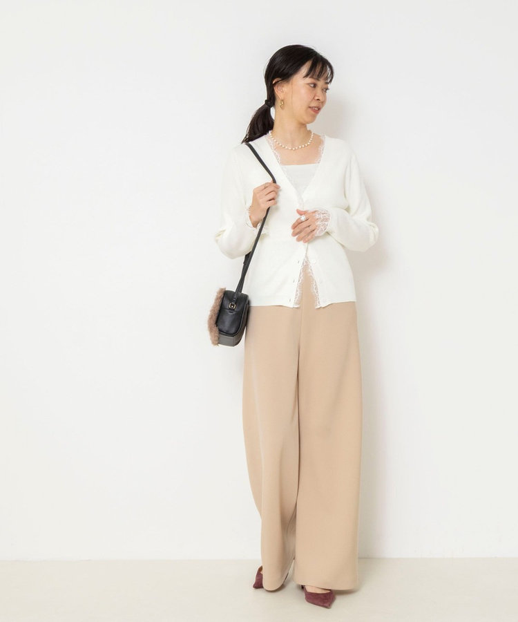 【NOLLEY’S mgr.松葉☆別注サイズ・一部WEB限定カラーアイテム】《セットアップ対応》ウォッシャブルツイルバイヤス美脚パンツ