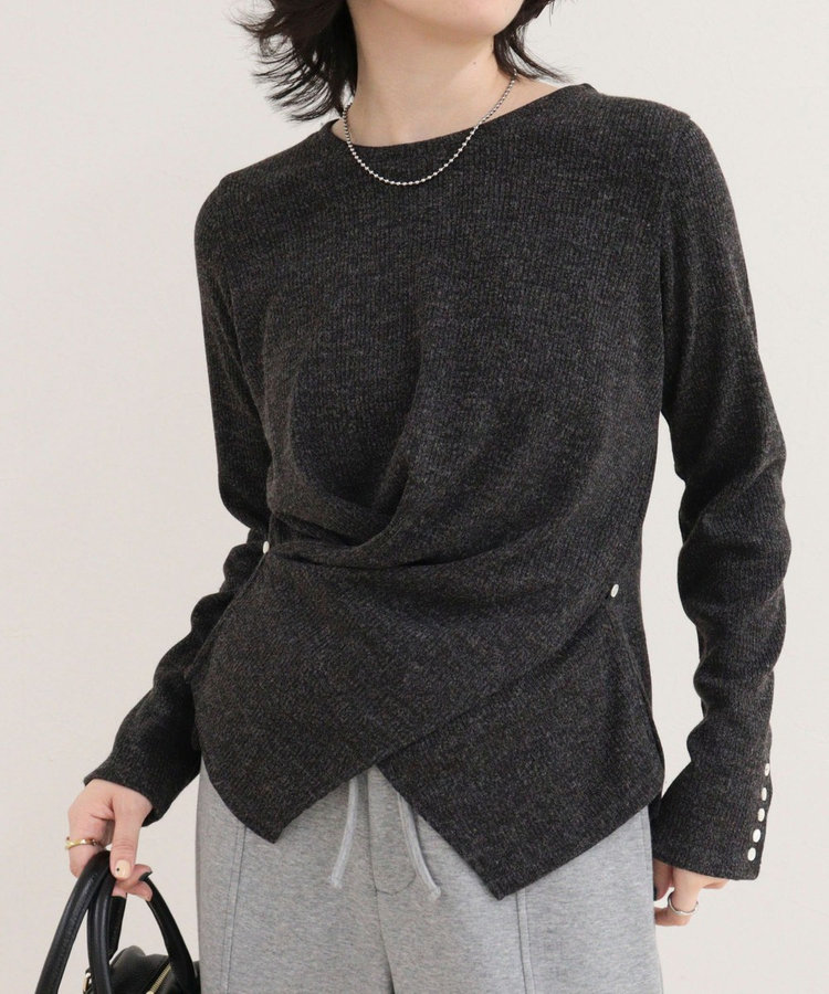 リブニットソーカシュクールプルオーバー