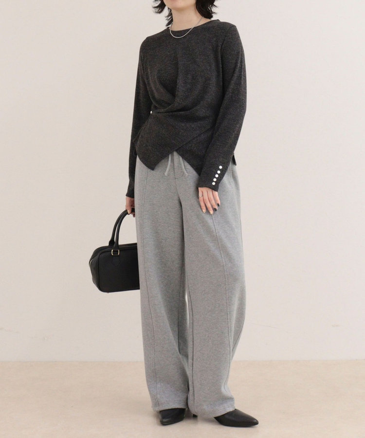 リブニットソーカシュクールプルオーバー