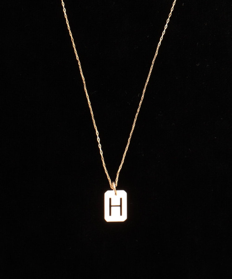 grâce grace/グラスグラス】10KイニシャルプレートNL-H（5-0132-9-11