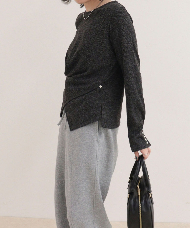 リブニットソーカシュクールプルオーバー