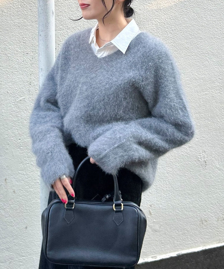 FOX混Vネックニットプルオーバー（4-0021-6-22-004）｜fredy emue