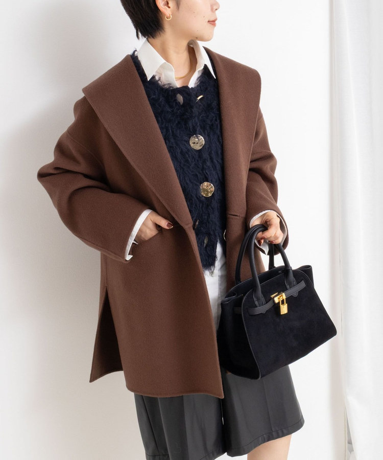 タグ付き　訳あり　リバーショールコート 36 24AW【ノーリーズ 】 ノーリーズソフィー NOLLEY'S sophi ◇【WEB限定カラーあり