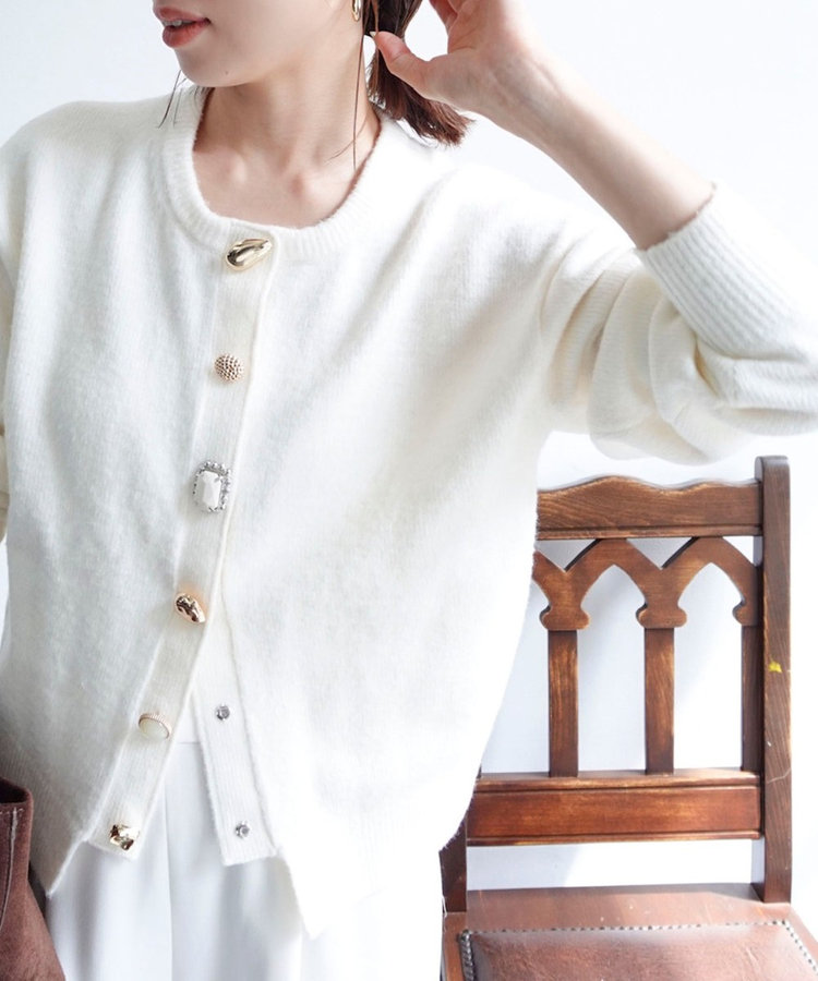【TORRAZZO DONNA】【林(mayumi_nol)別注】別注ビジューカーディガン