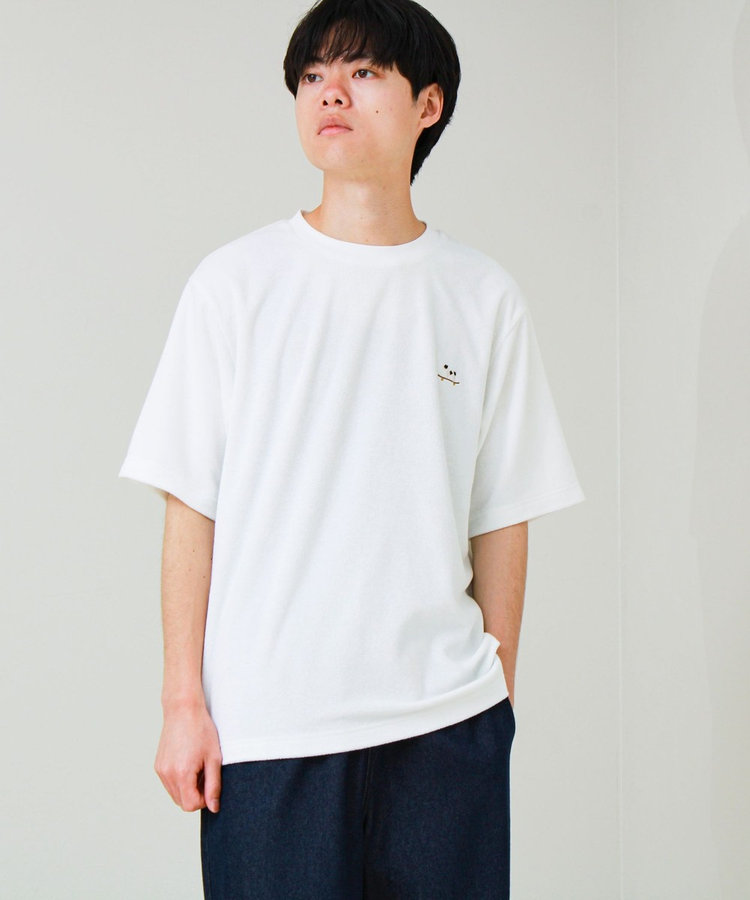 ［FREDY＆GLOSTER限定 TIME SALE！］【夏素材で快適】フレブルパイルTEE ワンポイント刺繍