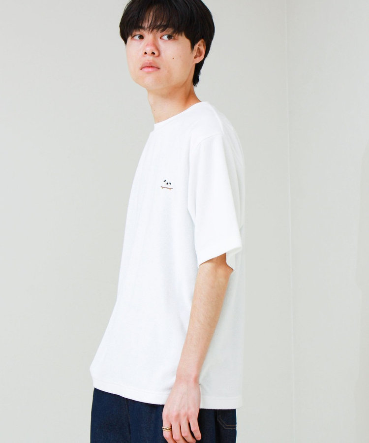 ［FREDY＆GLOSTER限定 TIME SALE！］【夏素材で快適】フレブルパイルTEE ワンポイント刺繍