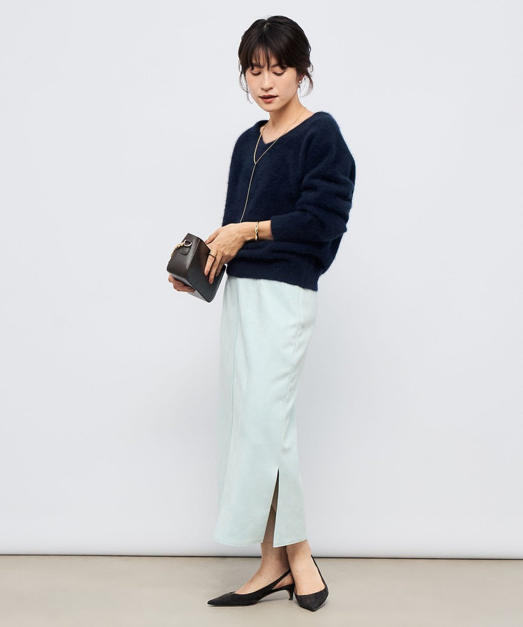 ノーリーズソフィー（NOLLEY’S sophi）/ウォッシャブルスエードダンボールタイトスカート ウォッシャブルスエードダンボールタイトスカート（5-0030-6-06-004