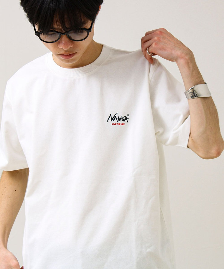 【NANGA×GLOSTER】別注1 Rect Backprint Tee