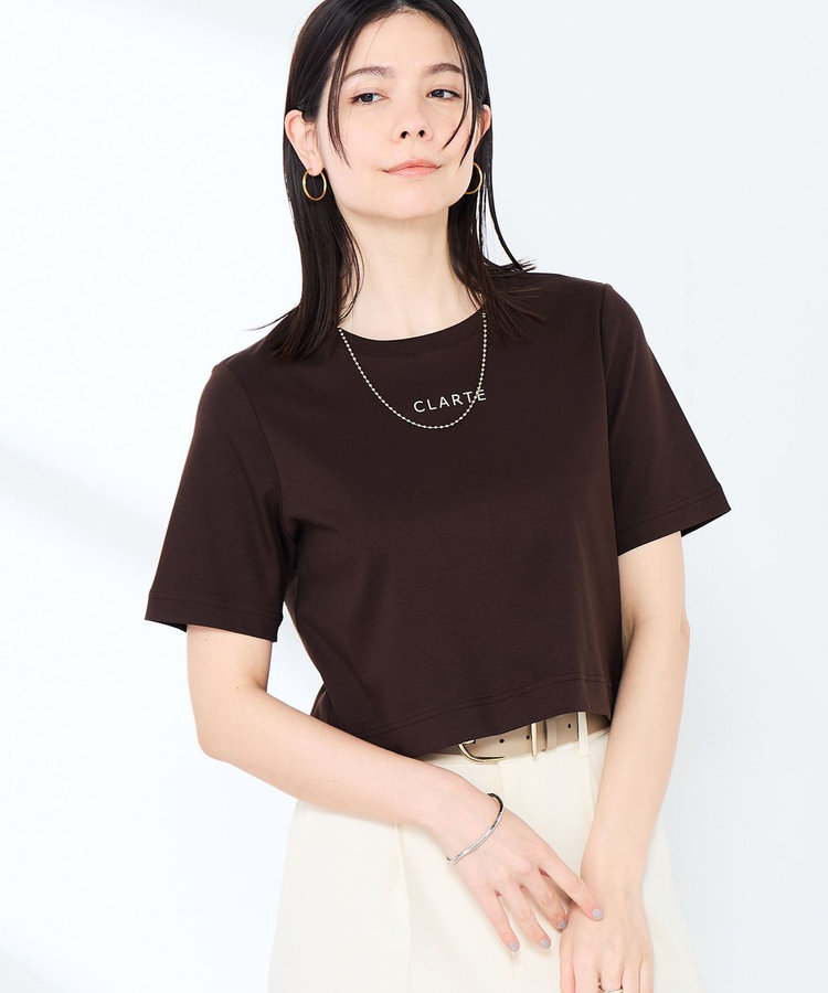 《手洗い可能》W&Wショート丈ロゴTシャツ