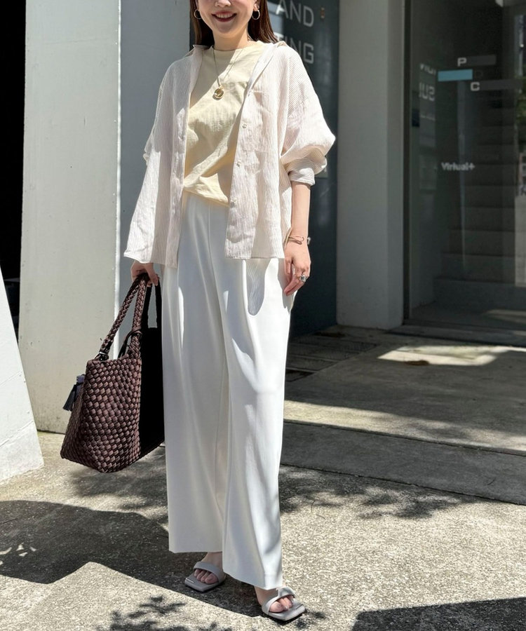 ［WEB限定 SPECIAL SALE！］《セットアップ対応》NEW morisachiウォッシャブルツイルイージーワイドパンツ
