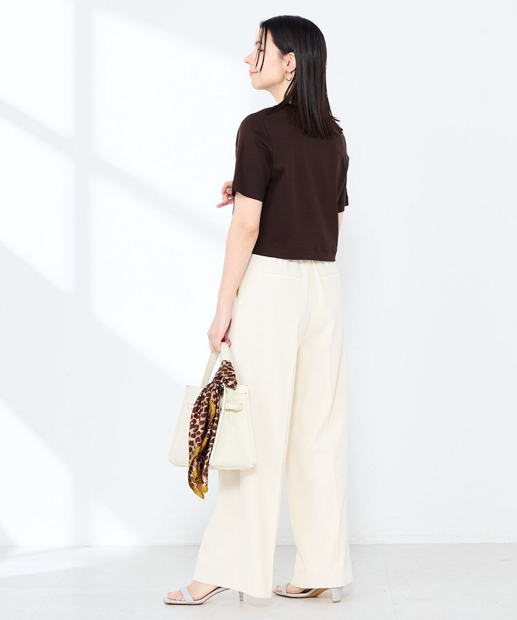 ［WEB限定 SPECIAL SALE！］《撥水/汗染み軽減》ショート丈ロゴTシャツ