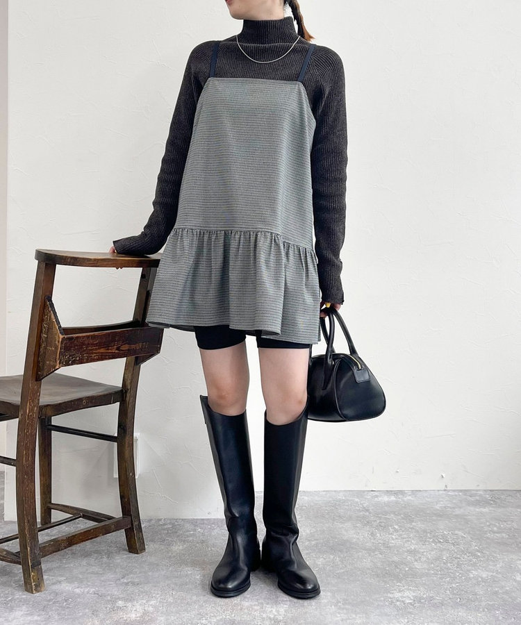 FREDY＆GLOSTER限定 TIME SALE！］チェック柄レイヤードキャミ
